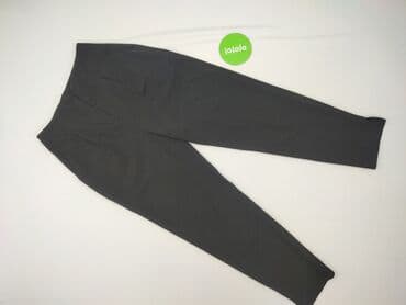 spodnie z wysokim stanem czarne eleganckie: Material trousers for women, size S — 3