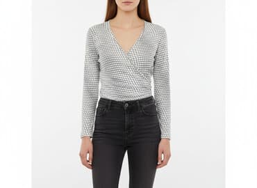 długa bluzka na wierzch krzyżówka: Women's blouse, size M — 1