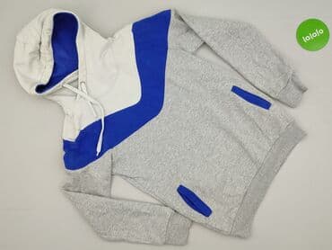 niebieska bluza pull and bear: Bluza z kapturem dla mężczyzn, rozmiar 2XS — 2