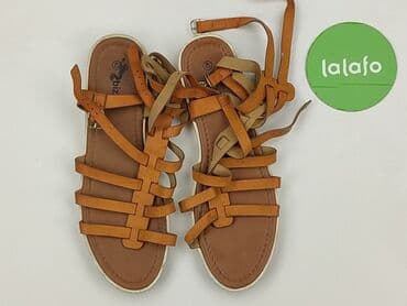 sandały skórzane z zakrytą piętą: Sandały damskie, rozmiar 42 — 2