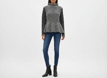 sweter kopertowy wiązany zara: Zara, Sweter damski, rozmiar L — 1