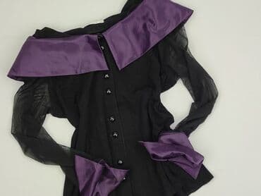 czarne bluzki krótki rękaw obcisła: Women's blouse, size M (EU 38) — 1
