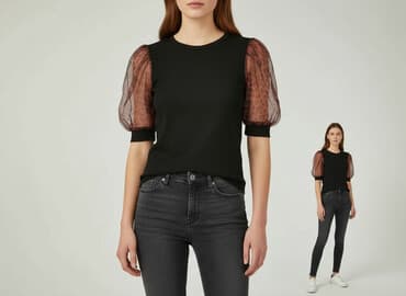 koszula z bufkami zara: Zara, Women's blouse, size S — 1