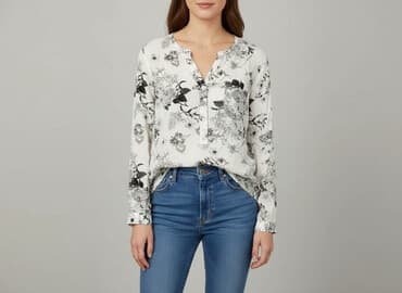 bluzki dla kobiet z dużym biustem: WOMAN by Gémo, Bluzka damska, rozmiar L — 7