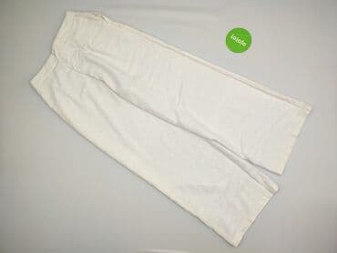 białe spodnie z wysokim stanem sinsay: Spodnie materiałowe damskie, rozmiar S — 3