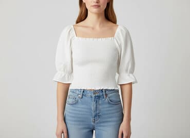 wysokie trampki do krótkich spodni: Bubbleroom, Top damski, rozmiar L — 6