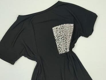 czarne t shirty damskie w serek: T-shirt damski, rozmiar 2XL — 1