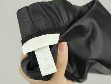 woskowane legginsy z wysokim stanem zara: H&M, Spodnie materiałowe damskie, rozmiar L — 4