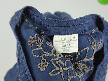 niebieska bluzka hm: H&M L.O.G.G., Tunika damska, rozmiar S — 4