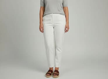 białe spodnie damskie mohito: Spodnie materiałowe damskie, rozmiar 2XL — 6