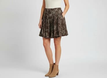 brązowa spódnica zara: Spódnica damska, rozmiar L — 6