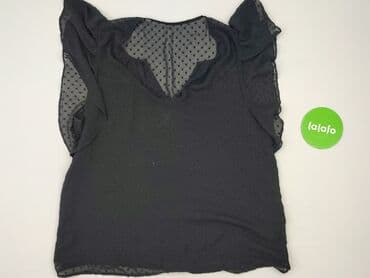 czarne bluzki w biale grochy: H&M, Bluzka damska, rozmiar L — 2