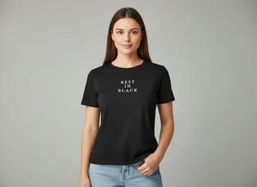 czarne koszulki damskie z nadrukiem: House, Футболка жіноча, розмір M — 1