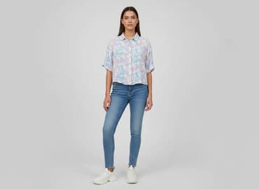 zara koszulka brawl stars: Bershka, Koszula damska, rozmiar S — 6