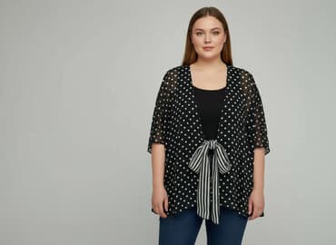 kamizelka w krowie łaty: Narzutka damska, rozmiar 2XL — 1