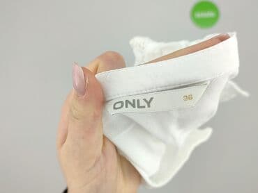 biała obcisła koszulka: ONLY, Bluzka damska, rozmiar M — 6