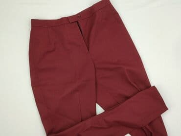 legginsy damskie bordowe: Spodnie materiałowe damskie, rozmiar L — 1