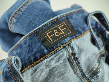 jeansy z asymetrycznym zapieciem: F&F, Ogrodniczki damskie, rozmiar S — 4