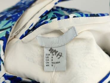 niebieska sukienka w kwiaty h m: H&M, Sukienka damska, rozmiar M — 5