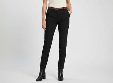 czarne satynowe spodnie zara: Zara, Spodnie materiałowe damskie, rozmiar S — 6