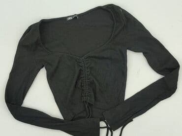 czarne body z długim rękawem zara: Zara, Top damski, rozmiar S — 1