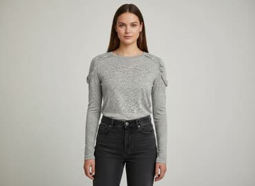 szara bluzka damska: Sinsay, Bluzka damska, rozmiar L — 6