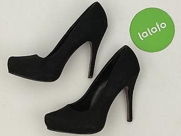 mule obuwie: Czarne czółenka na wysokim obcasie Graceland – damskie - Rozmiar: 37 — 3