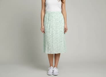 spódnice plisowane midi zielone: Women`s skirt, size S — 1