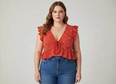 matching majtki dla par hello kitty: Shein Curve, Top damski, rozmiar 4XL — 7