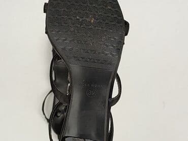 srebrne buty na słupku ccc: Sandały damskie, rozmiar 39 — 5