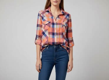 koszula i bluza z kapturem: Koszula damska, rozmiar M — 1