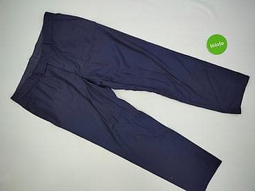 pullandbear polska: Męskie spodnie garniturowe Bytom (VISTULA) – granatowe, krój Slim. - — 2