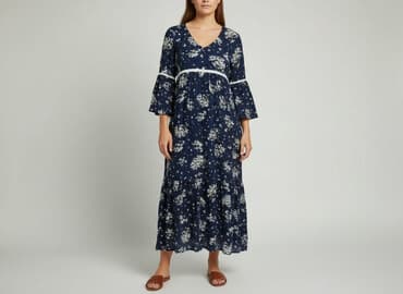 sukienki maxi na wesele niebieska: Sukienka damska, rozmiar S — 6