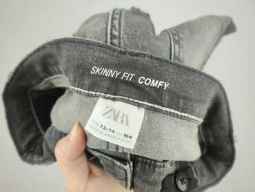woskowane spodnie z wysokim stanem stradivarius: Spodnie jeansowe, Zara, 14 lat, 164, stan - Bardzo dobry — 4