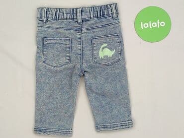 czarne spodnie woskowane z wysokim stanem: Denim pants, Sinsay, 6-9 months, condition - Very good — 3