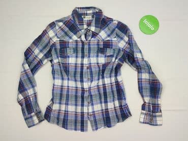koszula w bialo niebieska krate damska: Woman, Women`s shirt, size S — 3