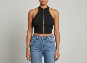 czarne bluzki siateczka: Forever, Bluzka damska, rozmiar S — 7