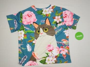 ubrania z kotem: T-shirt damski, rozmiar 4XL — 3