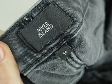 czarne jeansy lee damskie: River Island, Джинси жіночі, розмір XL — 4