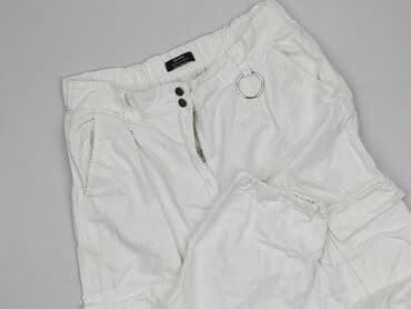 białe cargo bershka: Bershka, Spodnie cargo damskie, rozmiar XL — 1