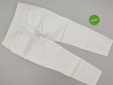 białe jeansy damskie allegro: Spodnie materiałowe damskie, rozmiar XL — 3