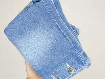 krótkie spodenki z wysokim stanem jeansowe: Szorty damskie, rozmiar L — 6