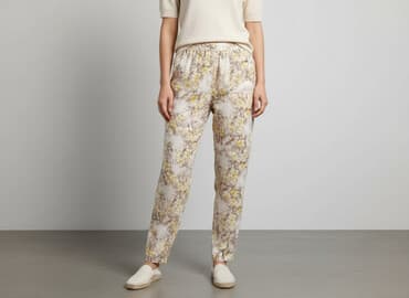 krótkie spodenki z szerokimi nogawkami: Spodnie materiałowe damskie, rozmiar S — 6