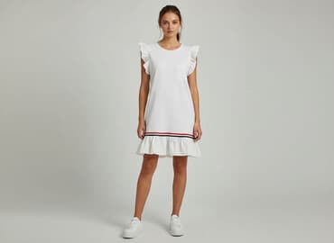 biale buty skarpetkowe: Pakuten, Sukienka damska, rozmiar S — 9