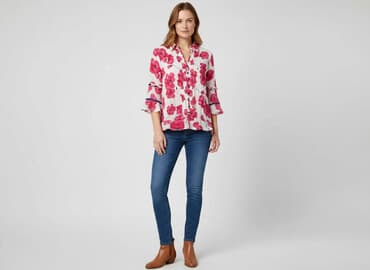 biała bluzka ze stójką damska: Per Una, Bluzka damska, rozmiar M — 6