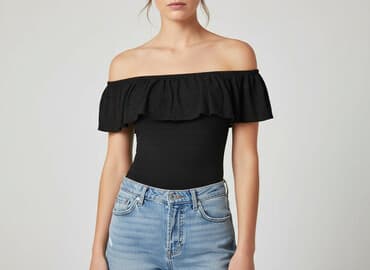 sukienka z marszczeniem na brzuchu plus size: Sinsay, Body damskie, rozmiar M — 6