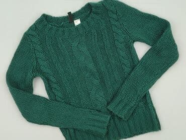h m sweter w paski zielony: H&M Divided, Sweter damski, 2XS — 1