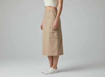 spódnice długie beżowa: Reserved, Spódnica damska, rozmiar L — 7