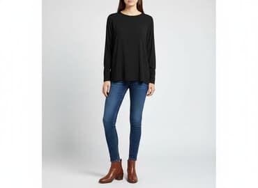 czarne bluzki pod marynarkę: John Lewis, Bluzka damska, rozmiar L — 1