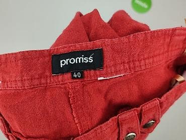 Women's Clothing: Promiss, Material trousers for women, size L — 4